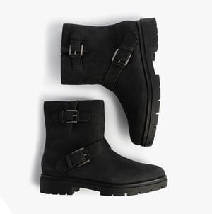 Toms Ionie Moto Damen Stiefeletten Schwarz