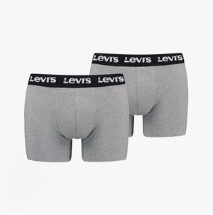 Levi's Repeat Logo Herren 3er-Pack Boxershorts Mittelgrau Melange