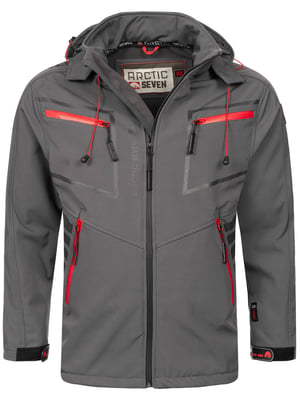 Arctic Seven Herren Softshell Jacke Dunkelgrau