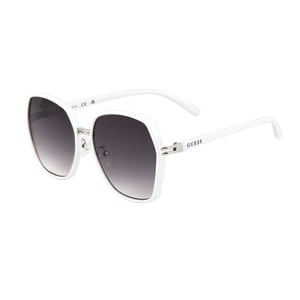 Gu7624 Weiße Quadratische Sonnenbrille