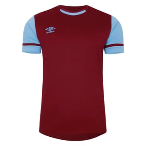Umbro - "Cavelle" T-Shirt für Herren (Weinrot/Himmelblau)