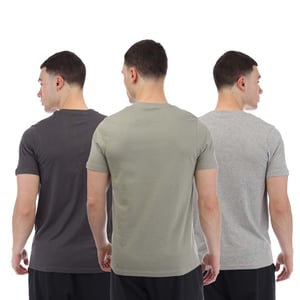 Nicce - "Petras" T-Shirt für Herren (3er-Pack) (Holzkohle/Hellgrau/Olivgrün)
