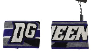 Dg Gestrickte Handgelenkwärmer Mehrfarbiges Logo