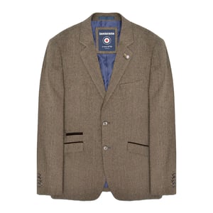 Lambretta Herren Morgan Fischgrät-Blazer (Braun)