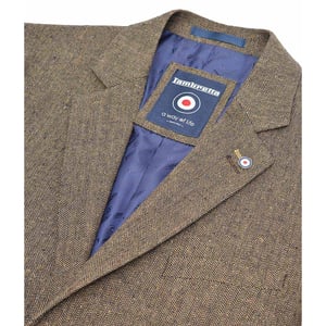 Lambretta Herren Morgan Fischgrät-Blazer (Braun)