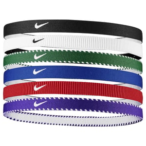 Nike - Haarband Flexibel(6er-Pack) (Königsblau/Rot)