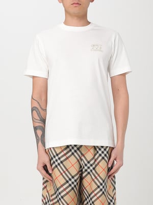 Baumwoll-T-Shirt mit Brustlogo