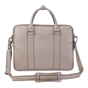 Echtes Leder Grau Laptop Business Aktentasche Büro Arbeit Reisetasche - Sutton