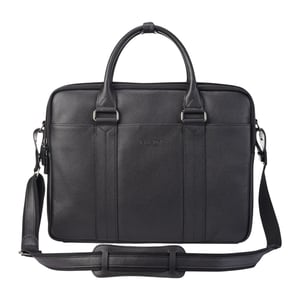 Echtes Leder Schwarz Laptop Business Aktentasche Büro Arbeit Reisetasche - Sutton