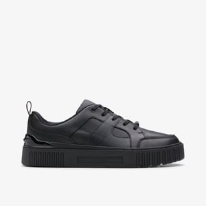 Oslo Flare Y Schwarze Lederschuhe