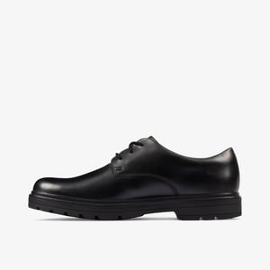 LoxhamDerby Y schwarze Lederschuhe