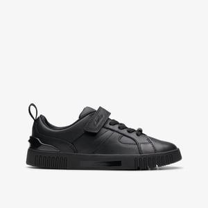 Oslo Sky Kinder Schwarz Leder Schuhe