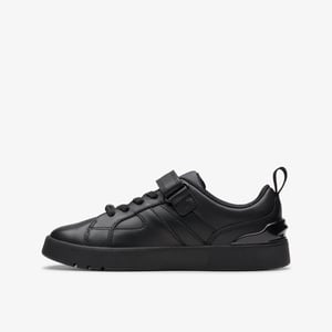 Oslo Sky Kinder Schwarz Leder Schuhe
