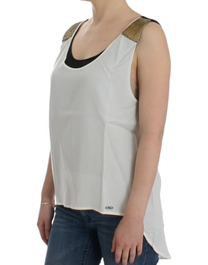 Pailletten-Top ohne Ärmel mit Schulterdetails