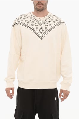 Rundhals-Sweatshirt mit Bandana-Motiv in Schwarz & Weiß