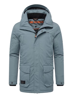 Stone Harbour Herren Parka Wadiim mit Kapuze & Zwei-Wege-Reißverschluss
