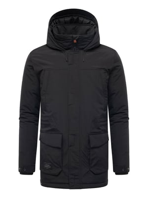 Stone Harbour Herren Parka Wadiim mit Kapuze & Zwei-Wege-Reißverschluss