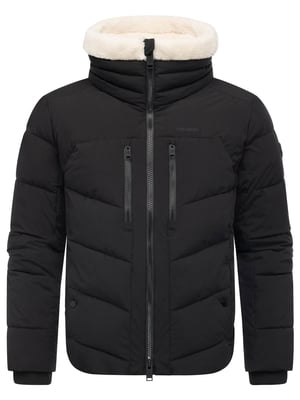 Stone Harbour Herren Steppjacke Ansello mit Teddyfleece-Kragen & Fleecefutter