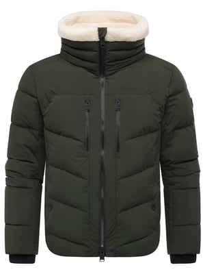 Stone Harbour Herren Steppjacke Ansello mit Teddyfleece-Kragen & Fleecefutter