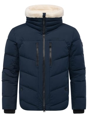 Stone Harbour Herren Steppjacke Ansello mit Teddyfleece-Kragen & Fleecefutter