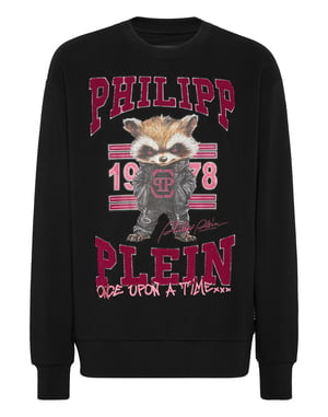 Fleece Sweatshirt College Raccoon
