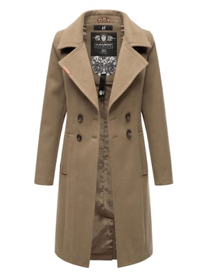 Navahoo Damen Trenchcoat Wooly – Premium Wintermantel mit Eleganter Passform