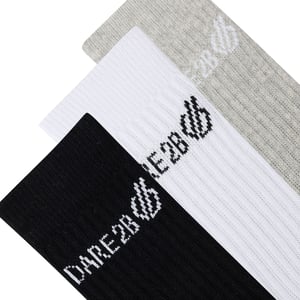 Dare 2B - Socken für Herren/Damen Unisex(3er-Pack) (Schwarz/Weiß/Grau meliert)