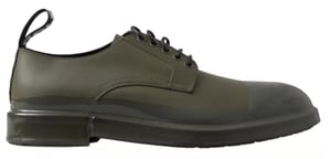 Schnürsenkellose Derby Schuhe Militärgrün