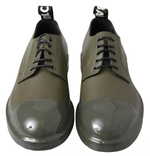Schnürsenkellose Derby Schuhe Militärgrün