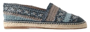 Gewebte Leder-Espadrilles Slipper