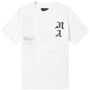 Amiri Wes Lang Checkered Skull Tee Weiß