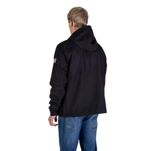 Aquascutum Active Stretch-windbreaker Mit Kapuze, Schwarze Jacke