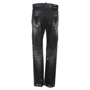 Dsquared2 642 Denim Paint Splash Schwarze Jeanshose Herren
