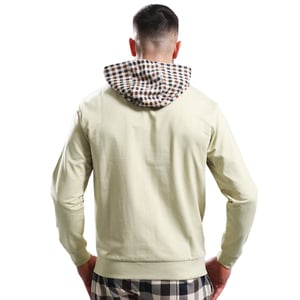 Aquascutum Active Fz Club Check Hood Beige Kapuzenjacke Mit Reißverschluss