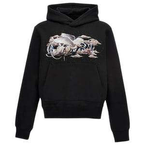 Amiri - Kapuzenpullover Mit Pegasus-schriftzug In Schwarz