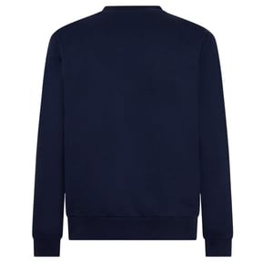 Aquascutum Active Macro Iconic Pocket Crewneck Marineblaues Sweatshirt