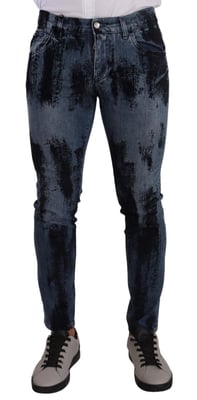 Farbklecks Skinny Jeans