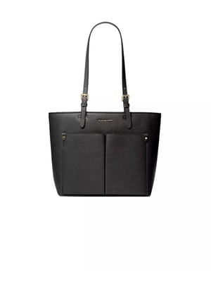 Michael Kors Jet Set Reise Mittelgroße Doppeltasche Tote Schwarz