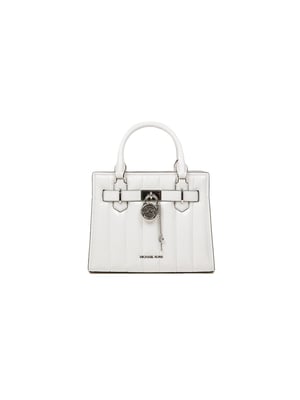 Michael Kors Hamilton Kleine Satchel Weiß