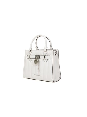 Michael Kors Hamilton Kleine Satchel Weiß