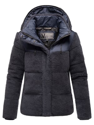 Marikoo Damen Teddy Puffer Jacke mit Kapuze & Reißverschluss – Kaguraa