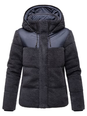 Marikoo Damen Teddy Puffer Jacke mit Kapuze & Reißverschluss – Kaguraa