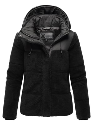 Marikoo Damen Teddy Puffer Jacke mit Kapuze & Reißverschluss – Kaguraa
