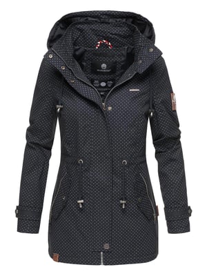 Marikoo leichte Damen Übergangsjacke mit abnehmbarer Kapuze