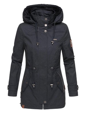 Marikoo leichte Damen Übergangsjacke mit abnehmbarer Kapuze
