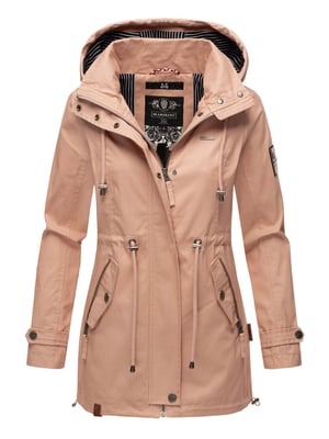 Marikoo leichte Damen Übergangsjacke mit abnehmbarer Kapuze
