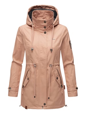 Marikoo leichte Damen Übergangsjacke mit abnehmbarer Kapuze
