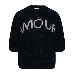 Amour Strick in Schwarz & Cremeweiß