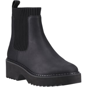 TOMS Millie Leder Damen Schwarze Absatzstiefeletten