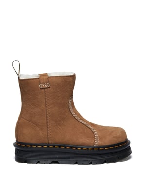 Dr. Martens Zebzag Rigger Nubuck Damen Braune Stiefel